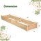 Costway Wooden Raised Garden Bed Outdoor Wood Planter Box for Vegetables Flowers Fruit